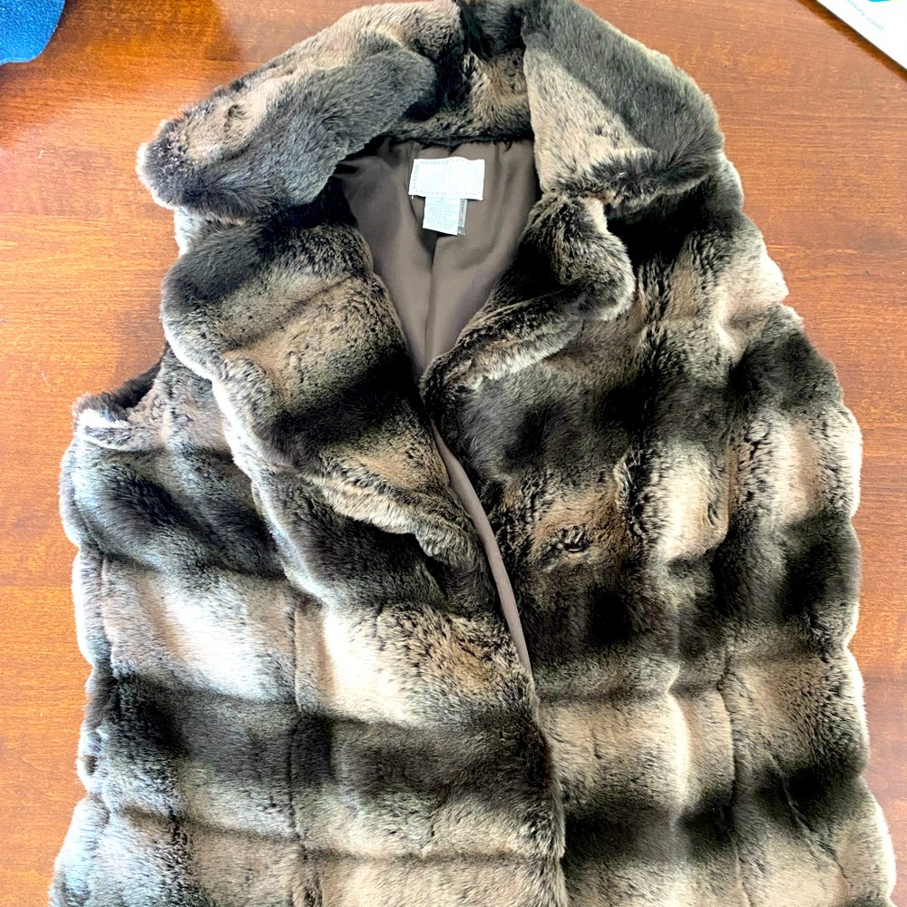 Chinchilla faux fur vest